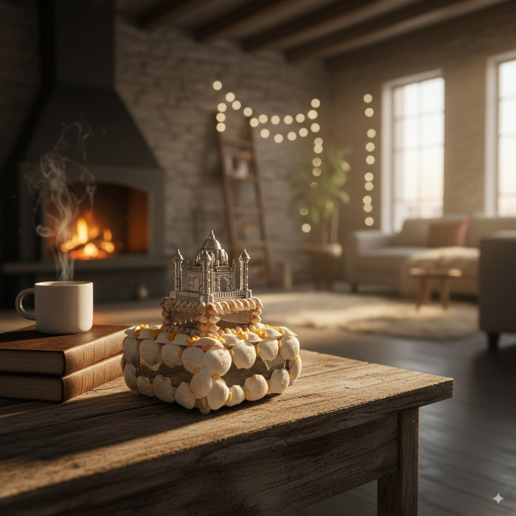 Taj Mahal Seashell Lamp