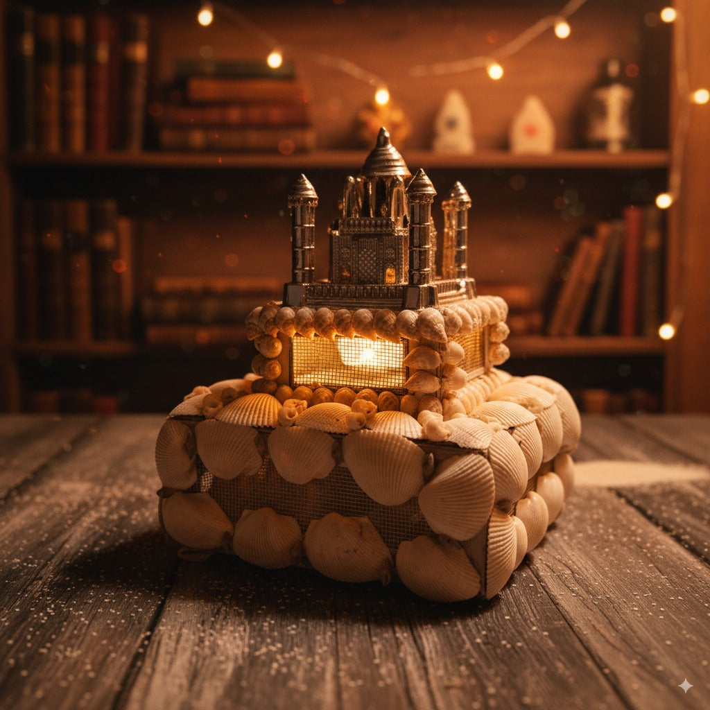 Taj Mahal Seashell Lamp