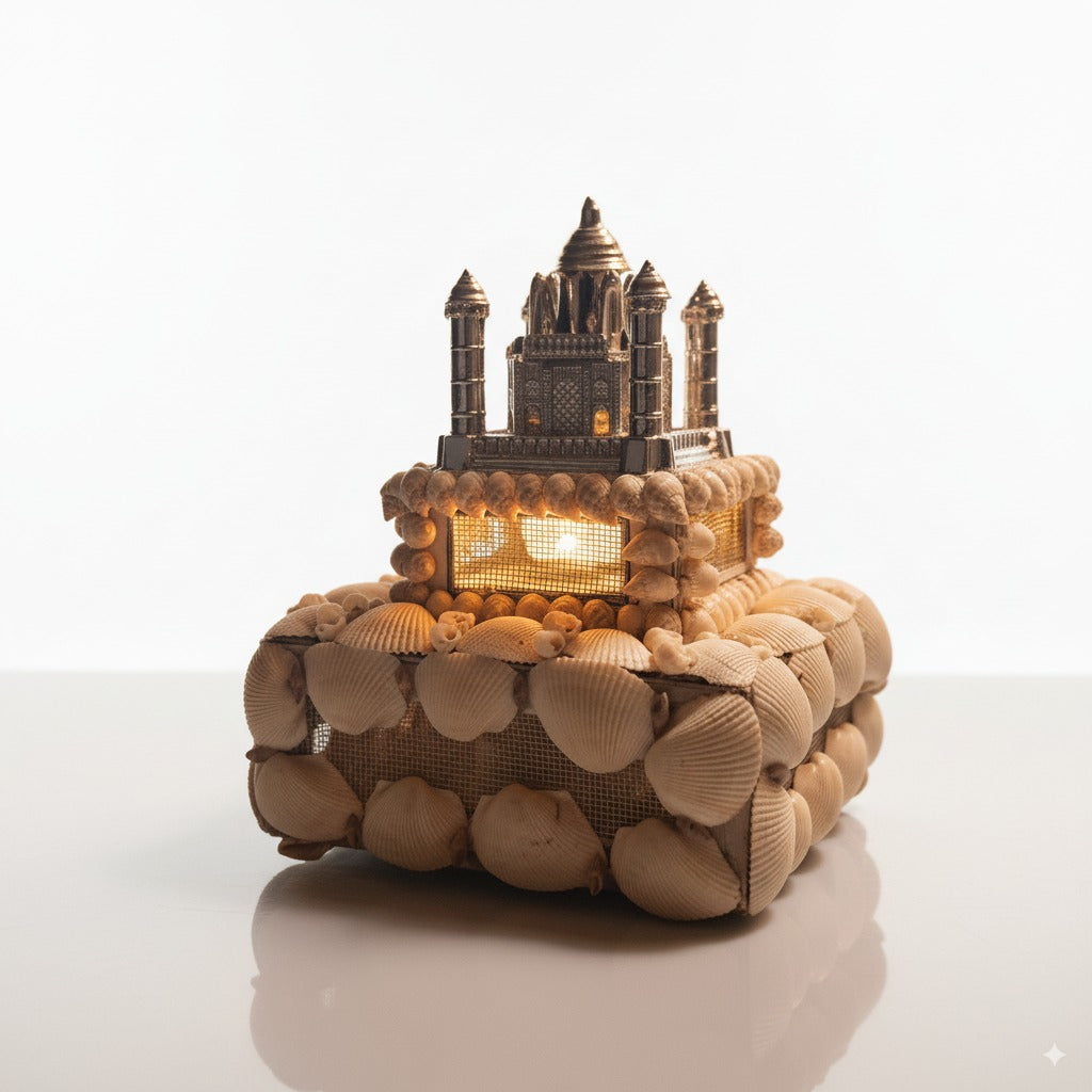 Taj Mahal Seashell Lamp